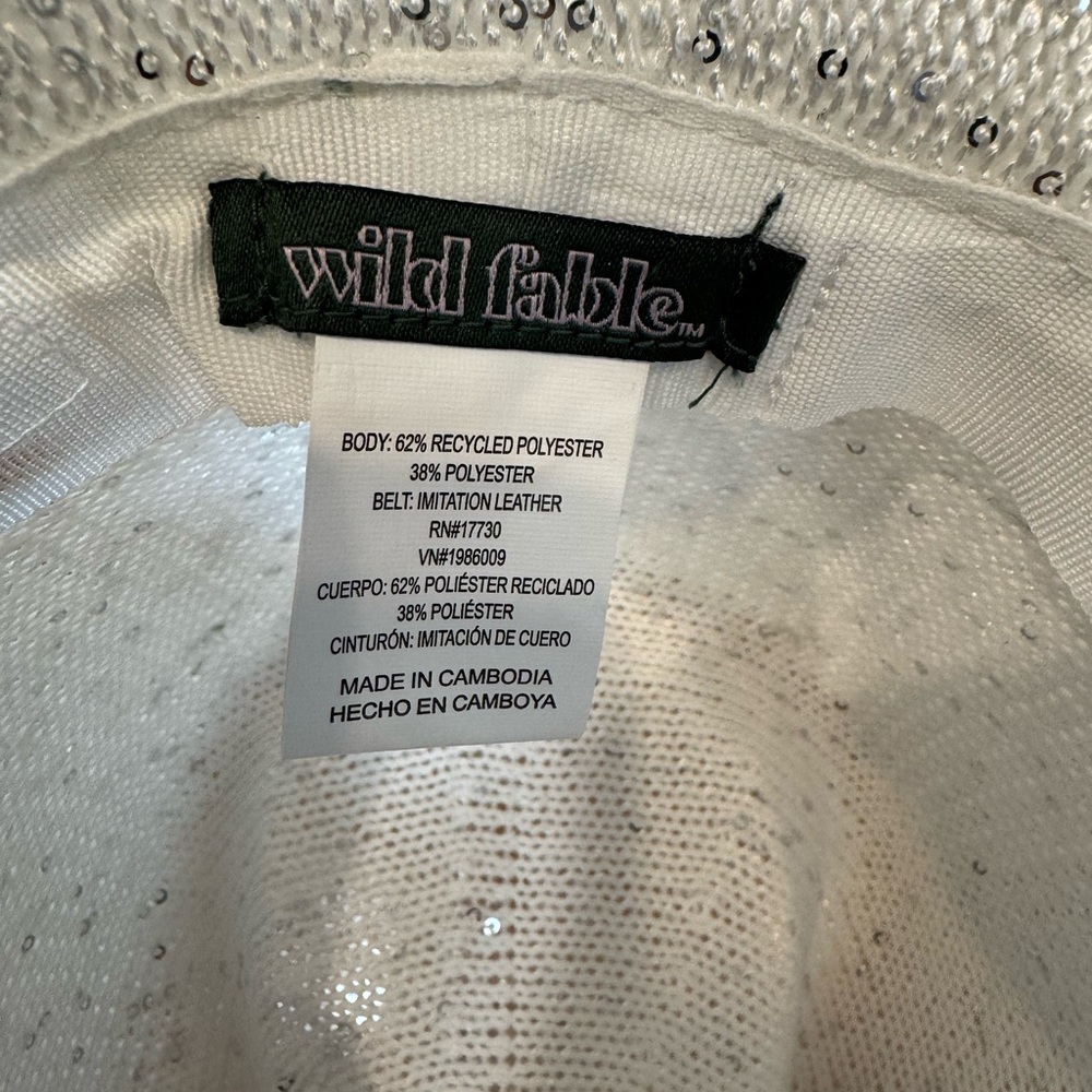 Knit Sparkle Cowboy Rancher Hat in White, Wild Fable, NWT - Picture 6 of 9